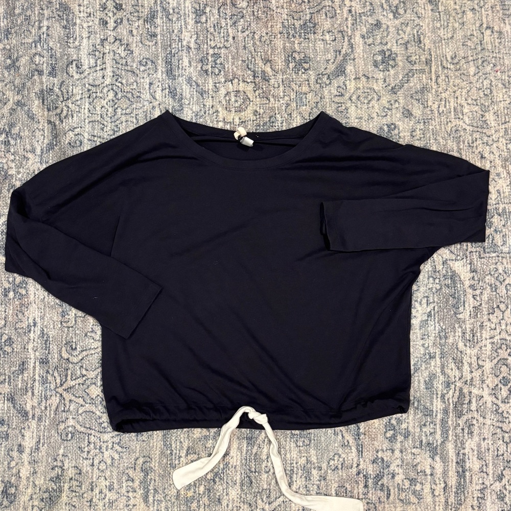 Eberjey Gisele Long Sleeve Top with drawstring hem